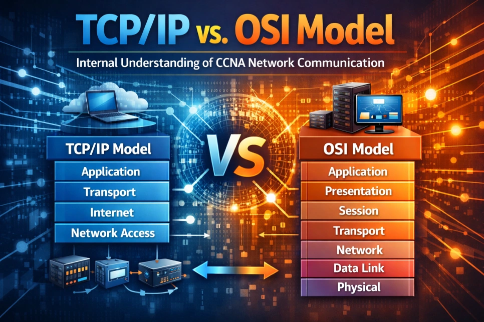 TCP/IP vs. OSI Model | Internal Understanding of CCNA Network Communication