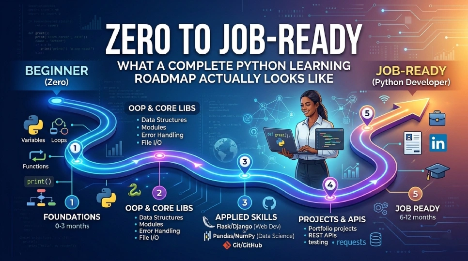 Zero to Job-Ready: What a Complete Python Learning Roadmap Actually Looks Like